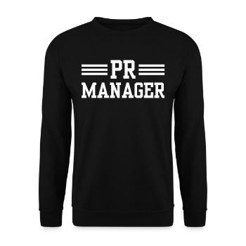 Pr Manager Job Beruf Public Relations - Unisex Pullover - Schwarz - Vorne - Alina (178cm) & Michal (187cm)