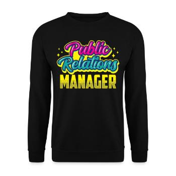 Manager for Public Relations Job PR Profession - Unisex Sweatshirt - black - Front - Alina (178cm) & Michal (187cm)