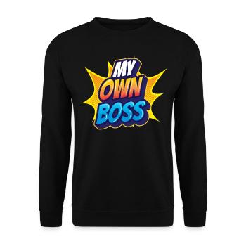 My Own Boss Self-Employed Freelancer - Unisex Sweatshirt - black - Front - Alina (178cm) & Michal (187cm)