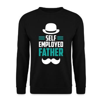 Self-employed father Freelancer Self-employed - Unisex Sweatshirt - black - Front - Alina (178cm) & Michal (187cm)