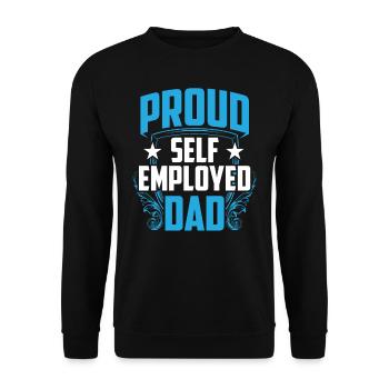 Stolzer Selbständiger Vater Selbstständig - Unisex Pullover - Schwarz - Vorne - Alina (178cm) & Michal (187cm)