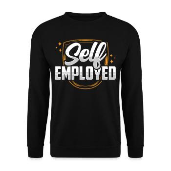 Self-employed freelancer freelancer - Unisex Sweatshirt - black - Front - Alina (178cm) & Michal (187cm)