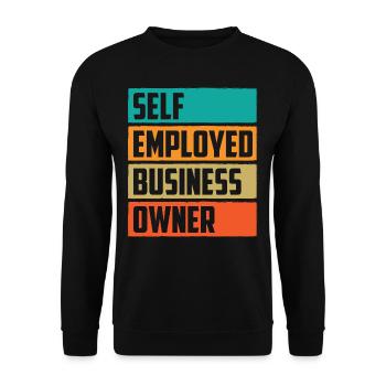 Propriétaire d’entreprise indépendant Travailleur autonome - Sweat-shirt Unisexe - noir - Devant - Alina (178cm) & Michal (187cm)