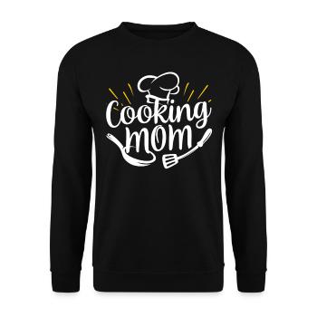 Cuisiner Maman Cuisiner Cuisiner Cuisiner Mère - Sweat-shirt Unisexe - noir - Devant - Alina (178cm) & Michal (187cm)
