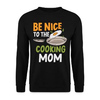 Soyez gentil avec la maman cuisinière cuisine maman cuisinière - Sweat-shirt Unisexe - noir - Devant - Alina (178cm) & Michal (187cm)