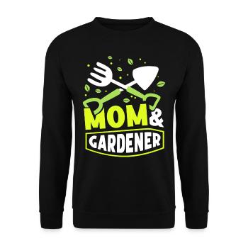 Mutter & Gärtnerin Gartenbau Garten Mama - Unisex Pullover - Schwarz - Vorne - Alina (178cm) & Michal (187cm)