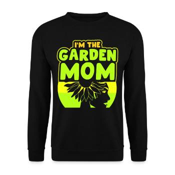 Ich Bin Die Garten Mama Gartenbau Gärtnerin Mutter - Unisex Pullover - Schwarz - Vorne - Alina (178cm) & Michal (187cm)