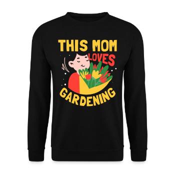 This Mom Loves Garden Mom - Unisex Sweatshirt - black - Front - Alina (178cm) & Michal (187cm)