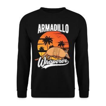 Armadillo Whisperer Gürteltier Flüsterer - Unisex Sweatshirt - black - Front - Alina (178cm) & Michal (187cm)