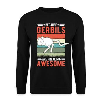 Parce que les gerbilles sont des gerbilles impressionnantes - Sweat-shirt Unisexe - noir - Devant - Alina (178cm) & Michal (187cm)