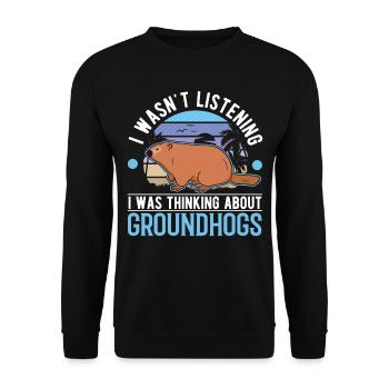 Groundhog Groundhog Marmot Forest Marmot - Unisex Sweatshirt - black - Front - Alina (178cm) & Michal (187cm)