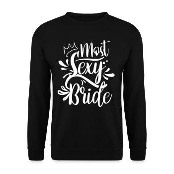 Sexyeste Braut Party Bräute Hochzeit Heiraten - Unisex Pullover - Schwarz - Vorne - Alina (178cm) & Michal (187cm)