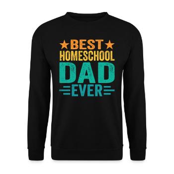 Bester Homeschool Papa Aller Zeiten Homeschooling - Unisex Pullover - Schwarz - Vorne - Alina (178cm) & Michal (187cm)