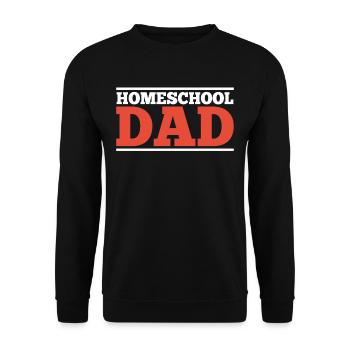 Homeschool Papa Vater Vatertag Homeschooling - Unisex Pullover - Schwarz - Vorne - Alina (178cm) & Michal (187cm)