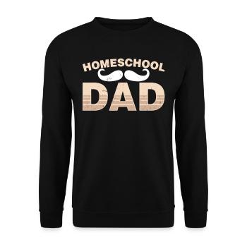 Homeschool Papa Father's Day Father Homeschooling - Unisex Sweatshirt - black - Front - Alina (178cm) & Michal (187cm)