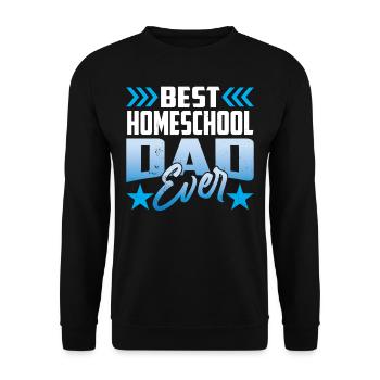 Bester Homeschool Papa Aller Zeiten Homeschooling - Unisex Pullover - Schwarz - Vorne - Alina (178cm) & Michal (187cm)