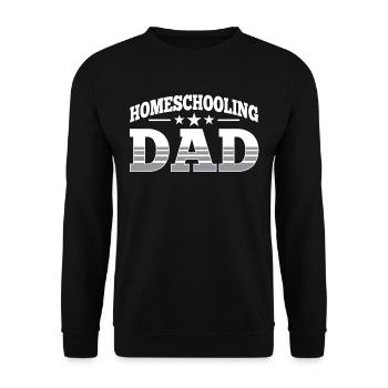 Homeschooling Vater Vatertag Papa Homeschool - Unisex Pullover - Schwarz - Vorne - Alina (178cm) & Michal (187cm)