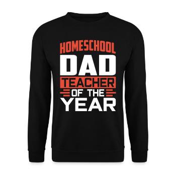 Homeschool Papa Teacher of the Year Homeschooling - Unisex Sweatshirt - black - Front - Alina (178cm) & Michal (187cm)