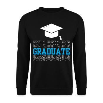 Graduate Graduate AwardEd School Graduate - Unisex Sweatshirt - black - Front - Alina (178cm) & Michal (187cm)