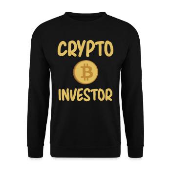 Krypto Investor Crypto Anlegen Investieren Anleger - Unisex Pullover - Schwarz - Vorne - Alina (178cm) & Michal (187cm)