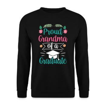 Proud Grandmother Of a Graduate Graduate - Unisex Sweatshirt - black - Front - Alina (178cm) & Michal (187cm)