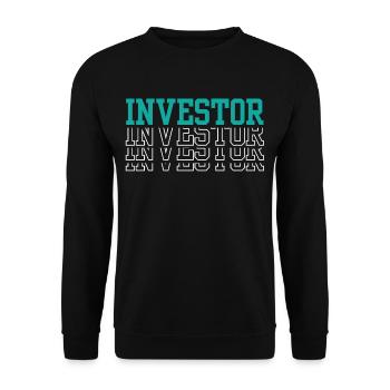 Anleger Anlegen Investor Finanzier Investieren - Unisex Pullover - Schwarz - Vorne - Alina (178cm) & Michal (187cm)