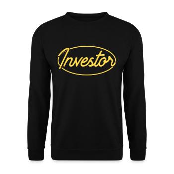 Anleger Investieren Investor Finanzier Anlegen - Unisex Pullover - Schwarz - Vorne - Alina (178cm) & Michal (187cm)