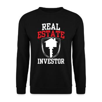 Investisseur immobilier Investisseurs investisseurs immobiliers - Sweat-shirt Unisexe - noir - Devant - Alina (178cm) & Michal (187cm)
