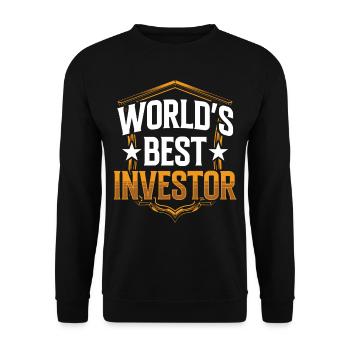 The Best Investor in the World Invest Investors - Unisex Sweatshirt - black - Front - Alina (178cm) & Michal (187cm)