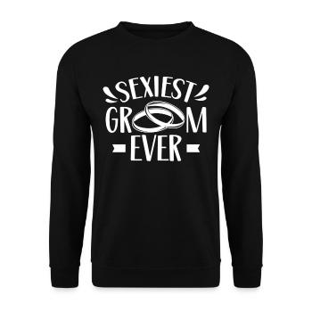 Sexy Groom Party Dictons Mariage Mariage - Sweat-shirt Unisexe - noir - Devant - Alina (178cm) & Michal (187cm)