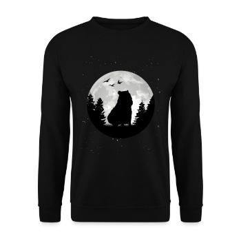 Capybara Lune Capybara - Sweat-shirt Unisexe - noir - Devant - Alina (178cm) & Michal (187cm)