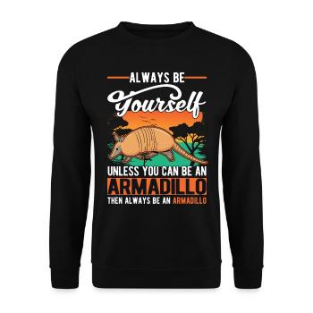 Armadillo Gift Armadillo - Unisex Sweatshirt - black - Front - Alina (178cm) & Michal (187cm)
