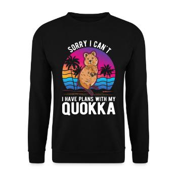 Kangourou à queue courte quokka - Sweat-shirt Unisexe - noir - Devant - Alina (178cm) & Michal (187cm)
