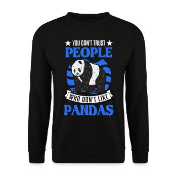 Panda Lover Panda Ours Cadeau - Sweat-shirt Unisexe - noir - Devant - Alina (178cm) & Michal (187cm)