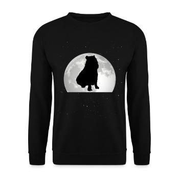 Capybara Lune Capybara - Sweat-shirt Unisexe - noir - Devant - Alina (178cm) & Michal (187cm)