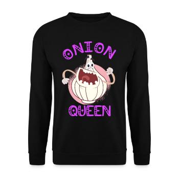 Onion Lover Funny Vegetable Cooking Organic Food - Unisex Pullover - Schwarz - Vorne - Alina (178cm) & Michal (187cm)