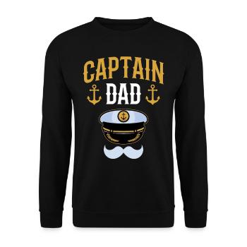 Capitaine Papa Bateau Bateau Voilier Navire - Sweat-shirt Unisexe - noir - Devant - Alina (178cm) & Michal (187cm)