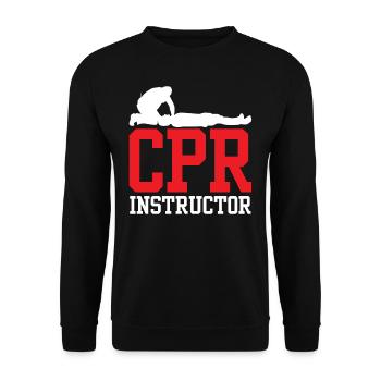 Responsable de cours de secourisme Enseignant Mesures immédiates - Sweat-shirt Unisexe - noir - Devant - Alina (178cm) & Michal (187cm)