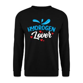 Hydrogen Lover Energy Element Hydrogen - Unisex Sweatshirt - black - Front - Alina (178cm) & Michal (187cm)