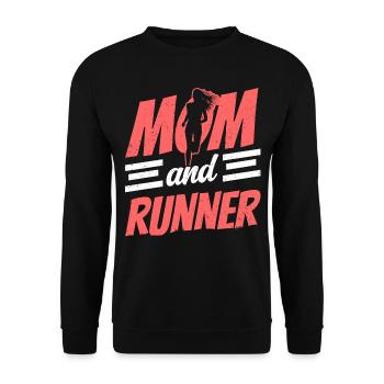 Mère et coureuse Jogging Running Maman - Sweat-shirt Unisexe - noir - Devant - Alina (178cm) & Michal (187cm)