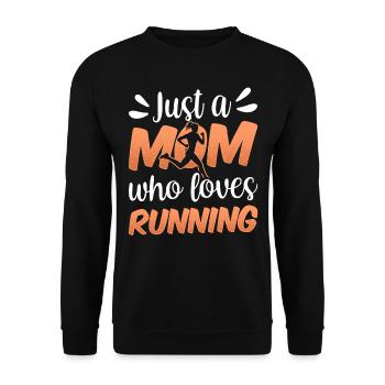 Juste une maman qui aime courir jogging maman - Sweat-shirt Unisexe - noir - Devant - Alina (178cm) & Michal (187cm)