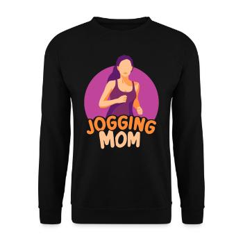Jogging Maman Jogging Coureur Coureuse Mère - Sweat-shirt Unisexe - noir - Devant - Alina (178cm) & Michal (187cm)