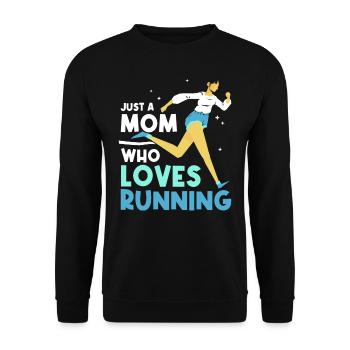 Juste une maman qui aime courir maman jogging - Sweat-shirt Unisexe - noir - Devant - Alina (178cm) & Michal (187cm)