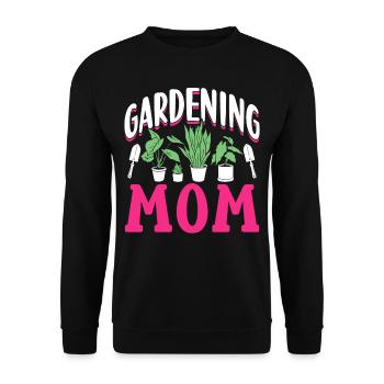 Garten Mama Gärtnerin Mutter Gartenbau - Unisex Pullover - Schwarz - Vorne - Alina (178cm) & Michal (187cm)