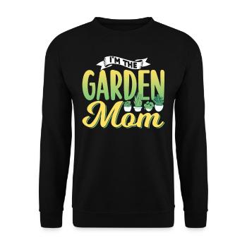I am The Garden Mom Mother Gardener Horticulture - Unisex Sweatshirt - black - Front - Alina (178cm) & Michal (187cm)