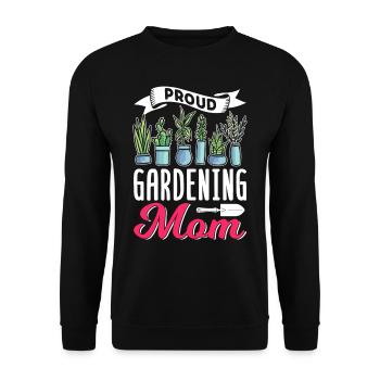 Fière Horticulture Maman Mère Jardinière Jardinière - Sweat-shirt Unisexe - noir - Devant - Alina (178cm) & Michal (187cm)