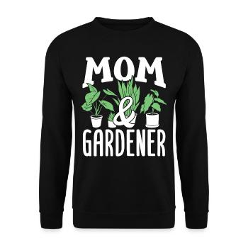 Mère et jardinier Jardin Horticulture Maman - Sweat-shirt Unisexe - noir - Devant - Alina (178cm) & Michal (187cm)