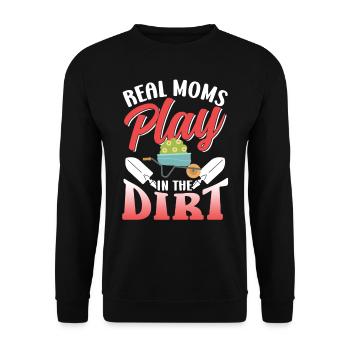 Les vraies mères jouent dans le jardin de terre mère maman - Sweat-shirt Unisexe - noir - Devant - Alina (178cm) & Michal (187cm)