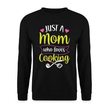 Juste une mère qui aime cuisiner maman cuisine - Sweat-shirt Unisexe - noir - Devant - Alina (178cm) & Michal (187cm)