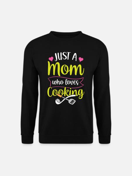 Nur Eine Mutter Die Gerne Kocht Koch Mama Kochen - Unisex Pullover - Schwarz